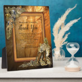 Gothic-Gold-Steampunk-Hochzeit auf Leder Fotoplatte (Seite)