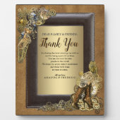 Gothic-Gold-Steampunk-Hochzeit auf Wildleder Fotoplatte (Vorderseite)