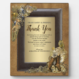 Gothic-Gold-Steampunk-Hochzeit auf Wildleder Fotoplatte