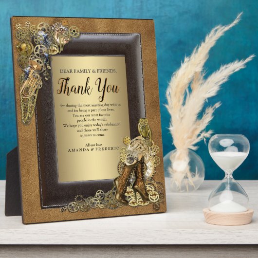 Gothic-Gold-Steampunk-Hochzeit auf Wildleder Fotoplatte (Seite)