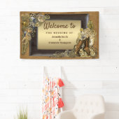 Gothic-Gold-Steampunk-Skulpturen auf Wildleder Banner (Insitu)