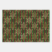 Gothic Golden Snowflakes Geschenkpapier Set (Vorderseite 3)