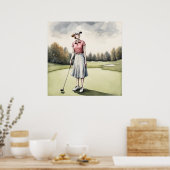 Gothic Golfer - Golf Art Print Poster (Küche)
