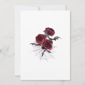 Gothic Goth Bats Dunkle Einladung Hochzeit (Rückseite)
