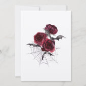 Gothic Goth Bats Dunkle Einladung Hochzeit (Rückseite)