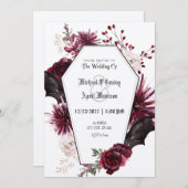 Gothic Goth Bats Dunkle Einladung Hochzeit (Vorne/Hinten)