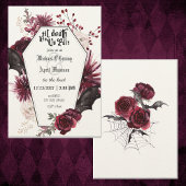 Gothic Goth Dark Bats Hochzeitseinladung Einladung