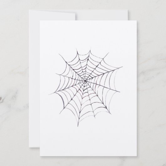 Gothic Goth Dark Web Wedding Einladung (Rückseite)