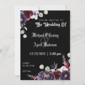 Gothic Goth Dark Web Wedding Einladung (Vorderseite)