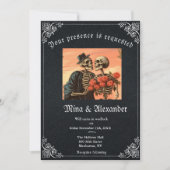 Gothic Goth Skeleton QR Code Wedding (Vorderseite)