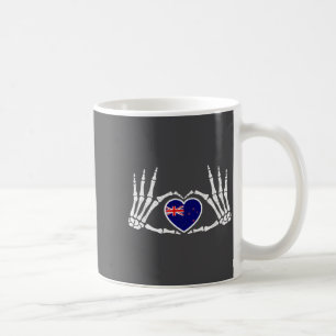Gothic Goth Skelett Neuseeland Kiwi Halloween Unte Kaffeetasse