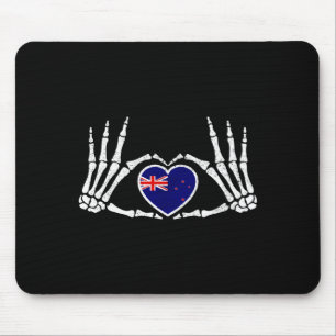 Gothic Goth Skelett Neuseeland Kiwi Halloween Unte Mousepad