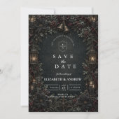 Gothic Gotische Winterhochzeit Save The Date (Vorderseite)