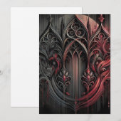 Gothic Grace Flat Danke Karte (Vorne/Hinten)