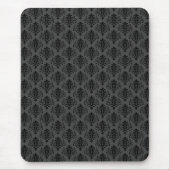 Gothic Grau Schwarz Damastmuster Mousepad (Vorne)