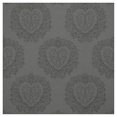 Gothic Graues Schwarzes Herz Stoff (Muster)