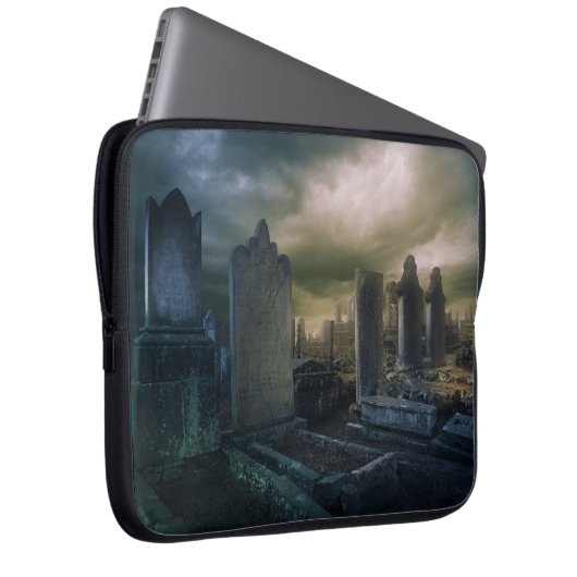 Gothic Graveyard 15" Notebook-Case Laptopschutzhülle (Vorne Rechts)