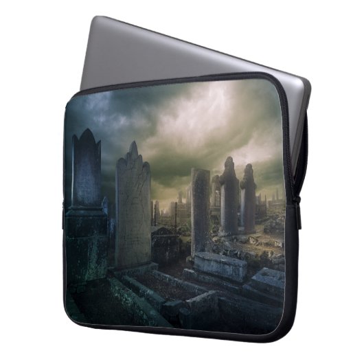 Gothic Graveyard 15" Notebook-Case Laptopschutzhülle (Vorderseite Links)