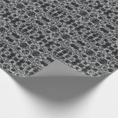 Gothic Graveyard Black Rose Muster Geschenkpapier (Ecke)