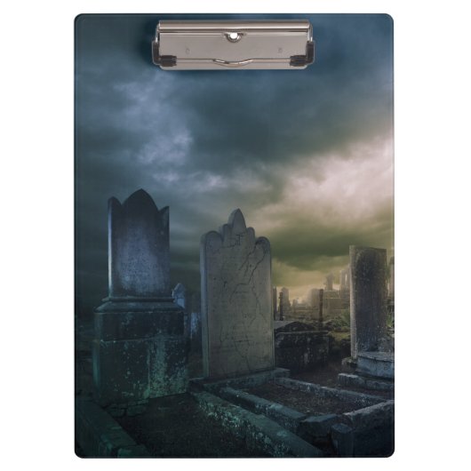 Gothic Graveyard Clipboard Klemmbrett (Vorderseite)