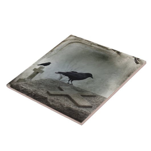 Gothic Graveyard Cros Fliese (Seite)