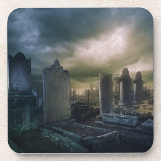 Gothic Graveyard Drink Untersetzer (Vorderseite)