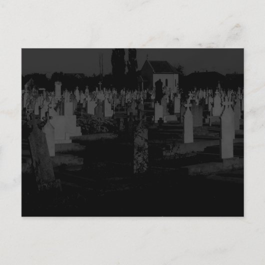 Gothic Graveyard Halloween Friedhof Grabstein Postkarte (Vorderseite)