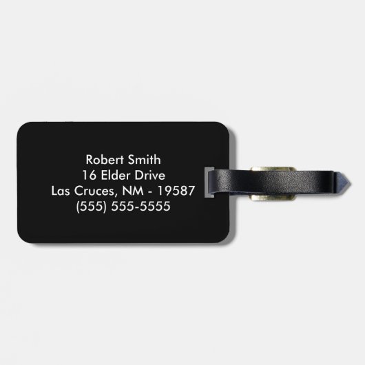 Gothic Graveyard Luggage Tag Gepäckanhänger (Rückseite horizontal)