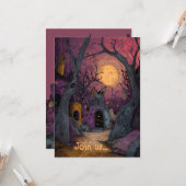 Gothic Graveyard Tim Burton Inspiriert Einladung (Vorderseite/Rückseite Beispiel)