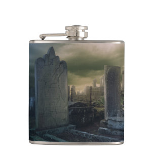 Gothic Graveyard Whiskey Flask Flachmann