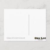 Gothic Gray & Black Blühte Save the Date Ankündigungspostkarte (Rückseite)