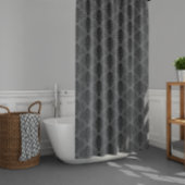 Gothic Gray Black Damask Muster Duschvorhang