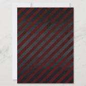 Gothic Gray Black Floral Red Lettering Wedding Einladung (Rückseite)