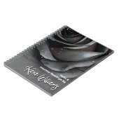 Gothic Gray Rose Dark Floral Psychische Hexe Tarot Notizblock (Linke Seite)