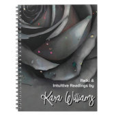 Gothic Gray Rose Dark Floral Psychische Hexe Tarot Notizblock (Vorderseite)