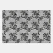 Gothic Gray Stone Skull Geschenkpapier Set (Vorderseite)