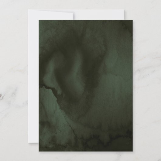 Gothic Green Apothecary Alchemy Handfasting Einladung (Rückseite)