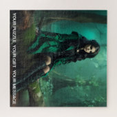 Gothic Green Dark Forest Girl Puzzle (Horizontal)