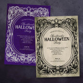 Gothic Green Gray Halloween-Party Einladung