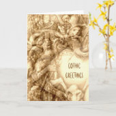 Gothic Greetings Card Karte (Gelbe Blume)