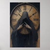 Gothic Grim Reaper Clock Art Printable Dark Poster (Vorne)