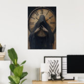 Gothic Grim Reaper Clock Art Printable Dark Poster (Heimbüro)