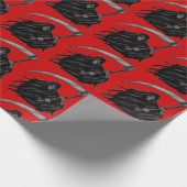 Gothic Grim Sensenmann mit Scythe Geschenkpapier (Ecke)