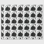 Gothic Grim Sensenmann mit Scythe (Weiß) Geschenkpapier (Flach)