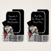 Gothic Groom Black Gastgeschenk Hochzeit danke Ihn (Vorne & Hinten)