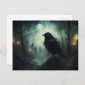 Gothic Grunge Crows Postkarte (Vorne/Hinten)