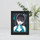 Gothic Grunge Doll Postcard Postkarte (Stehend Vorderseite)