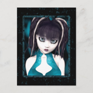 Gothic Grunge Doll Postcard Postkarte