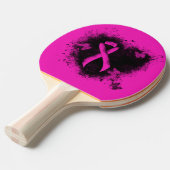 Gothic grunge Hot Pink Awareness Ribbon Tischtennis Schläger (Vorderseite)