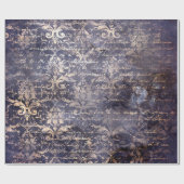 Gothic Grunge Indigo  Geschenkpapier (Flach)